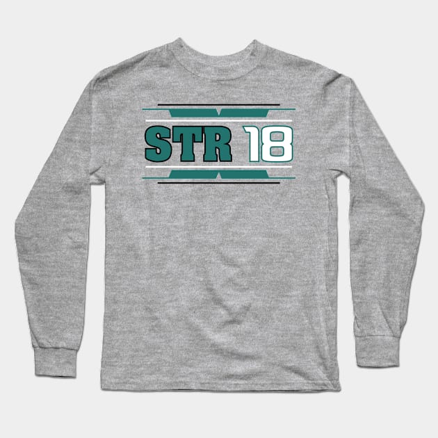 #18 STR Logo Long Sleeve T-Shirt by Lifeline/BoneheadZ Apparel